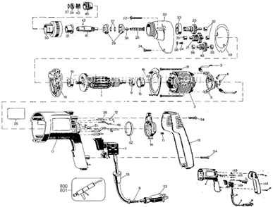 Page A Diagram and Parts List for 2046 Type 100 Black and Decker Electric Drill